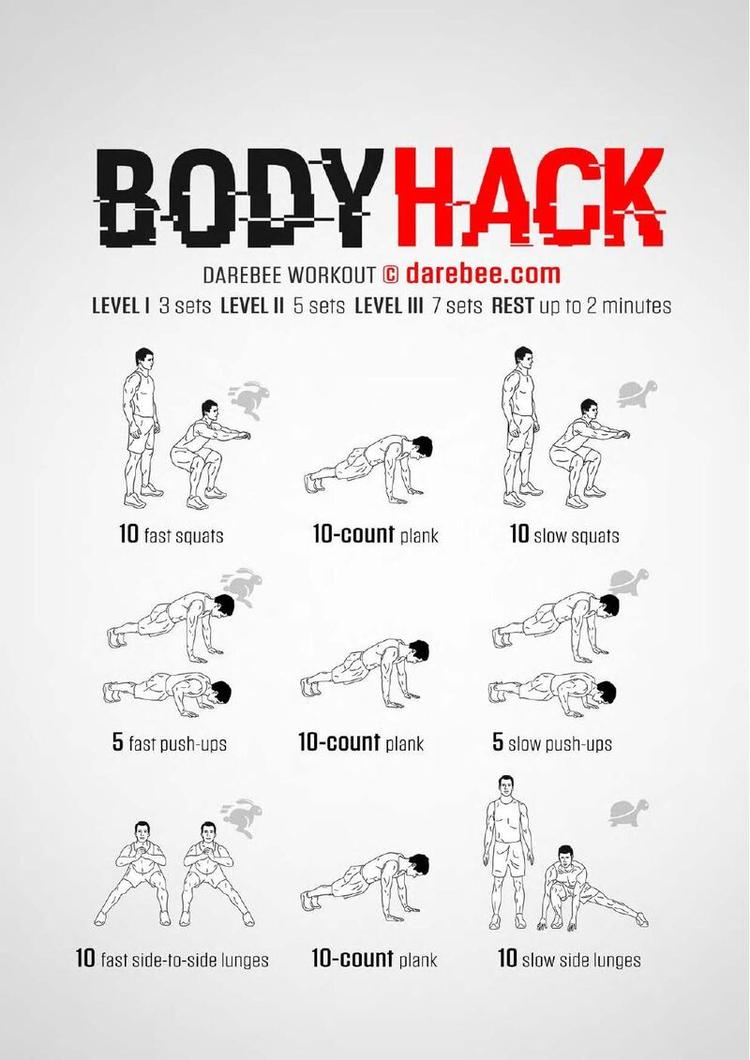 Body Hack workout poster