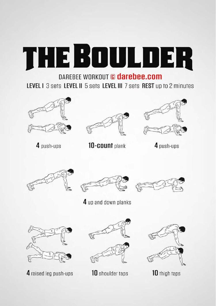 Boulder workout poster