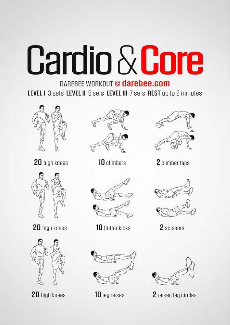 Cardio & Core workout poster