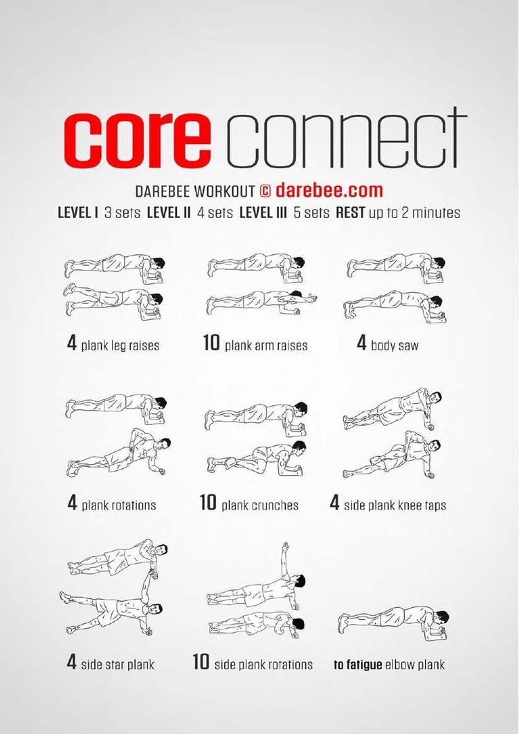 Core Connect workout poster