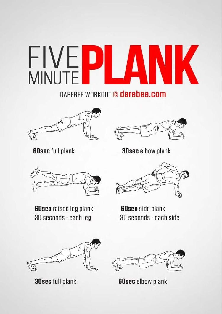 Five Minute Plank workout poster