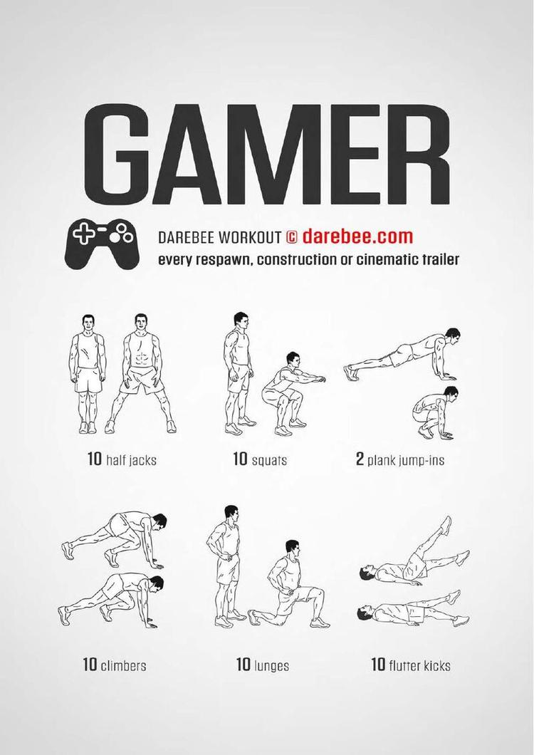 Gamer workout poster