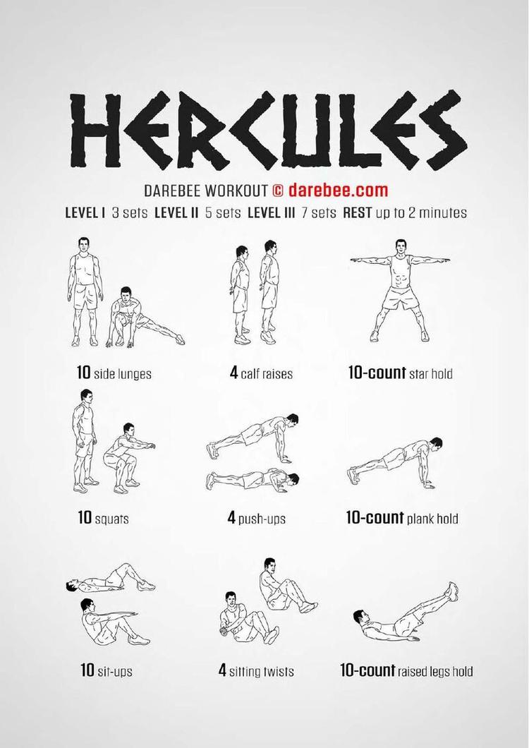 Hercules workout poster