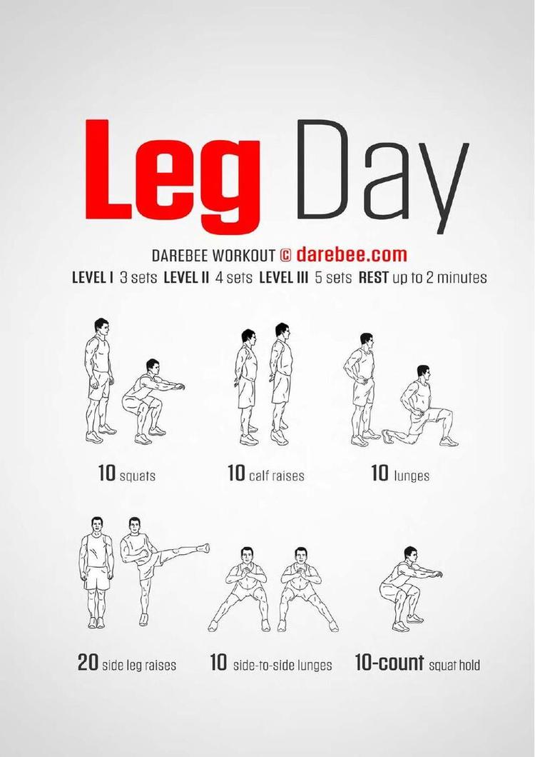 Leg Day workout poster