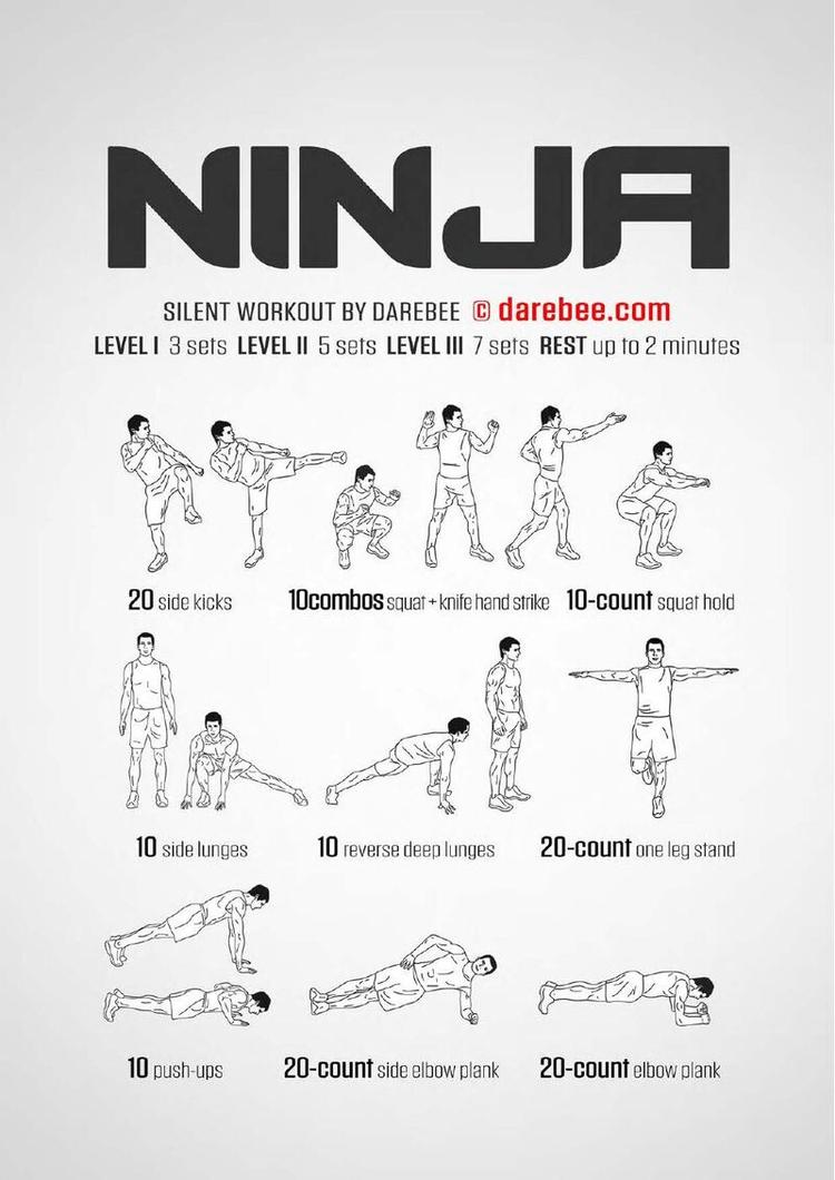 Ninja workout poster