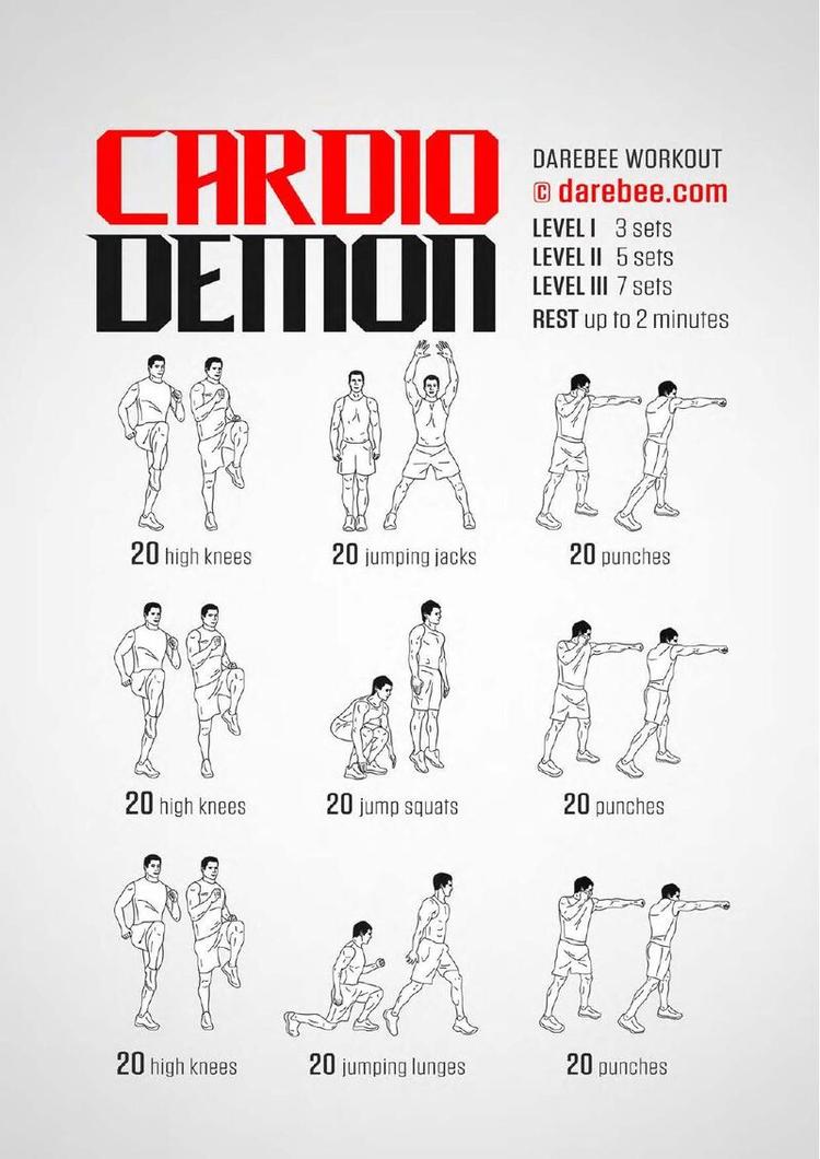 Cardio Demon workout poster
