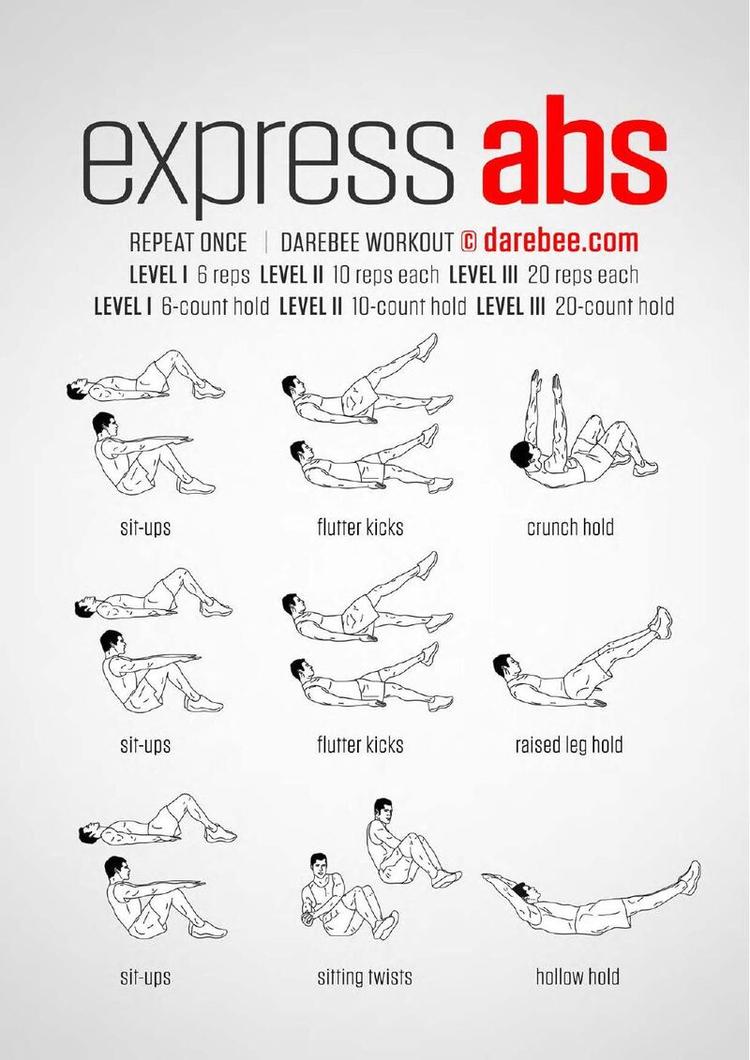 Express Abs workout poster