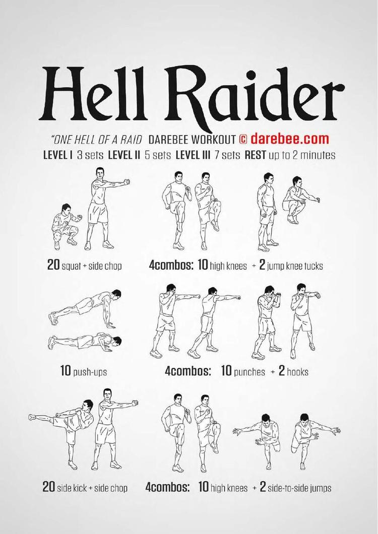 Hell Raider workout poster