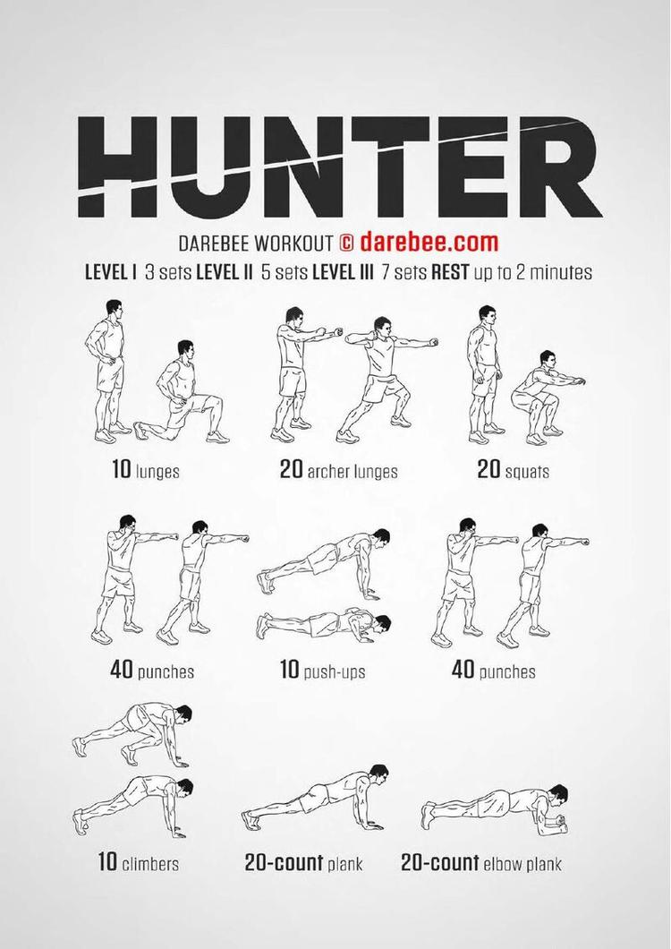 Hunter workout poster