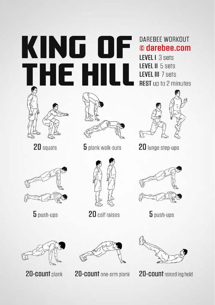 King of the Hill workout poster