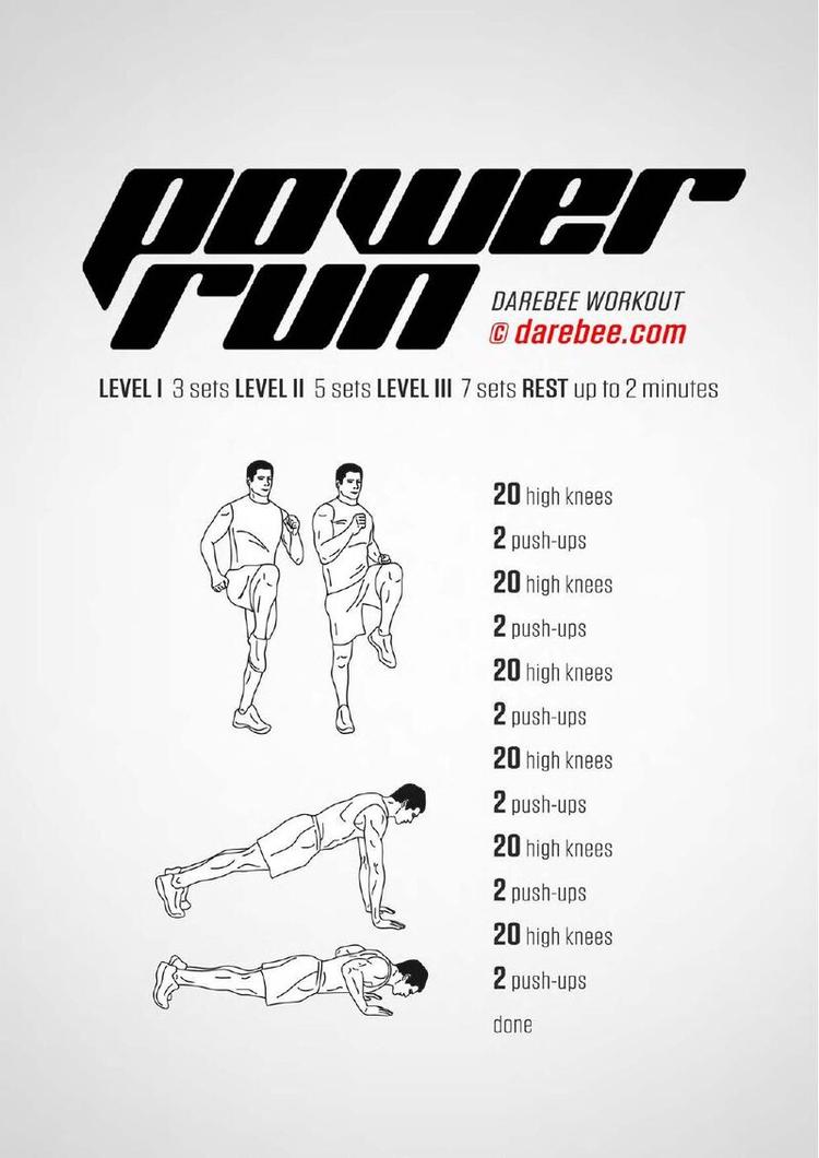 Power Run workout poster