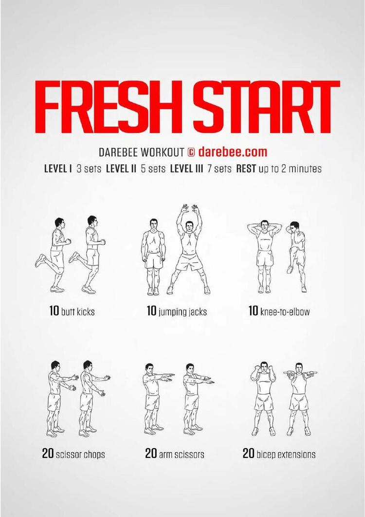 Fresh Start workout poster