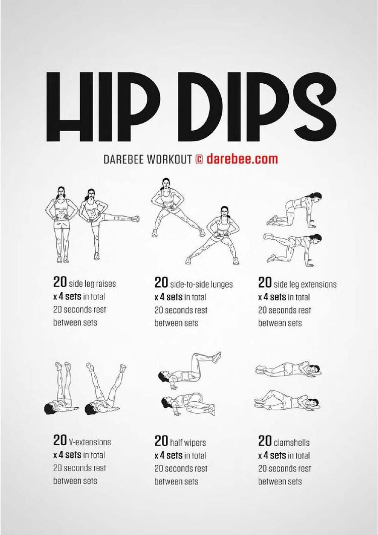 Hip Dips workout poster