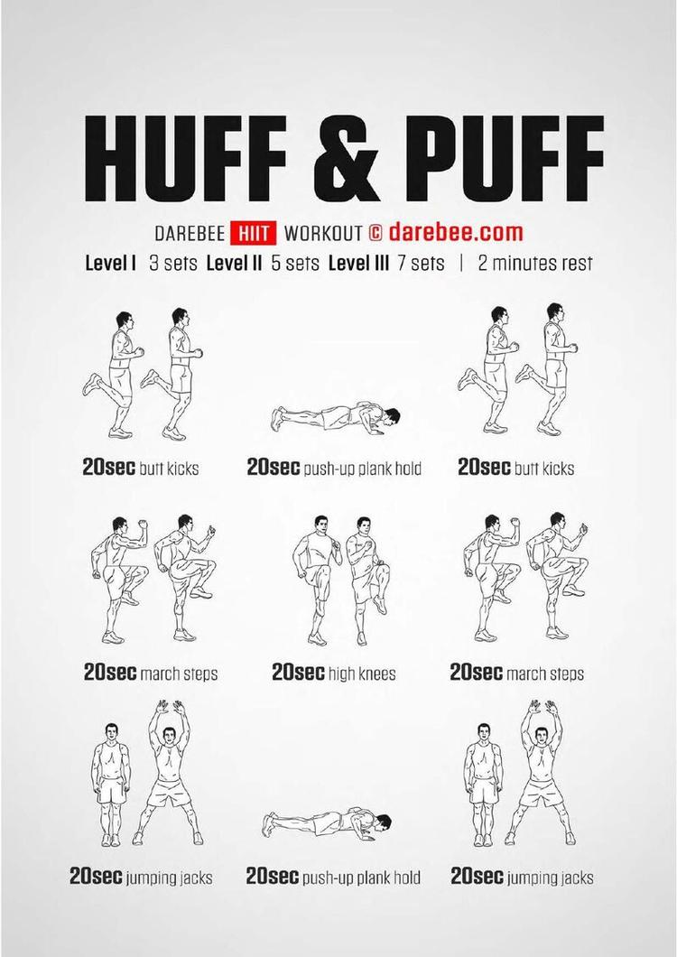 Huff & Puff workout poster