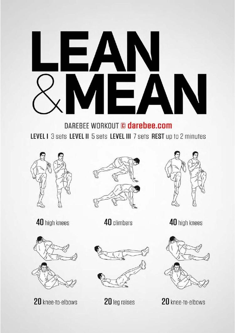Lean & Mean workout poster