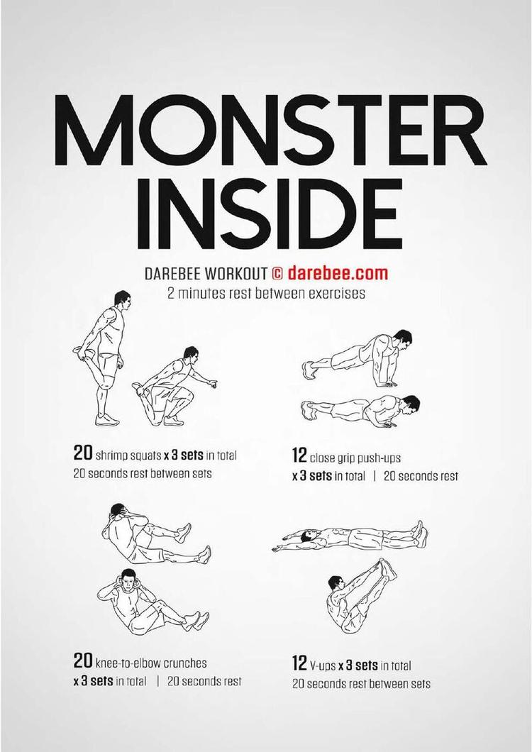 Monster Inside workout poster