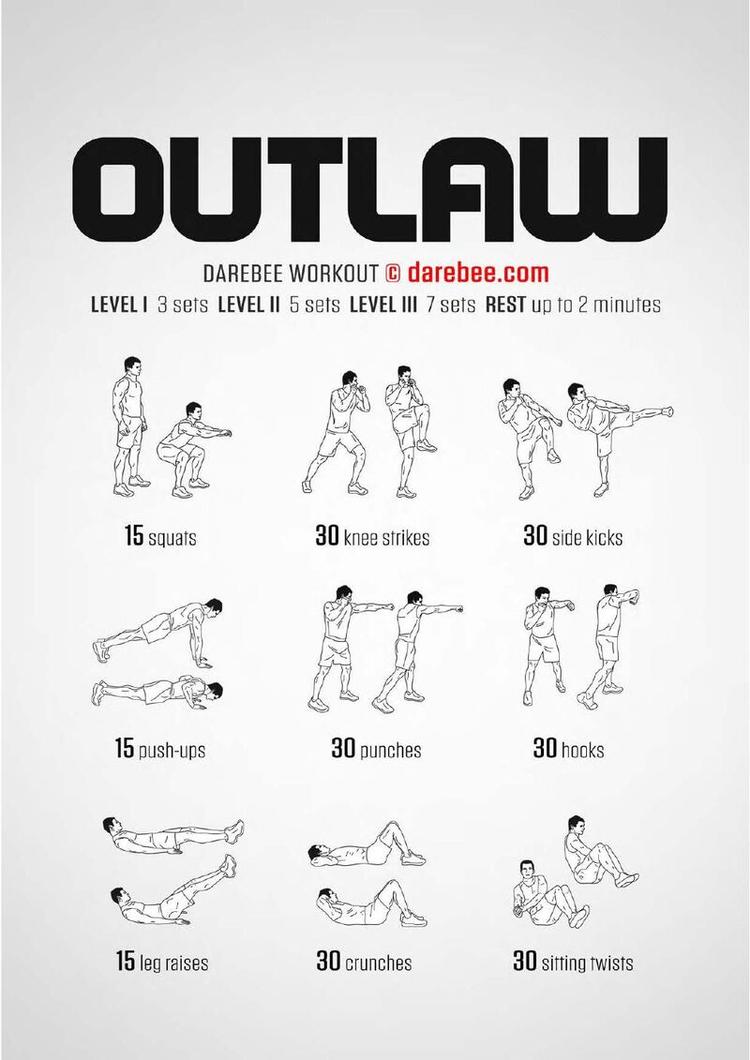 Outlaw workout poster