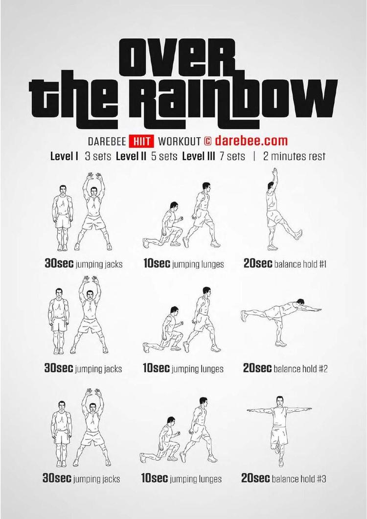 Over The Rainbow workout poster