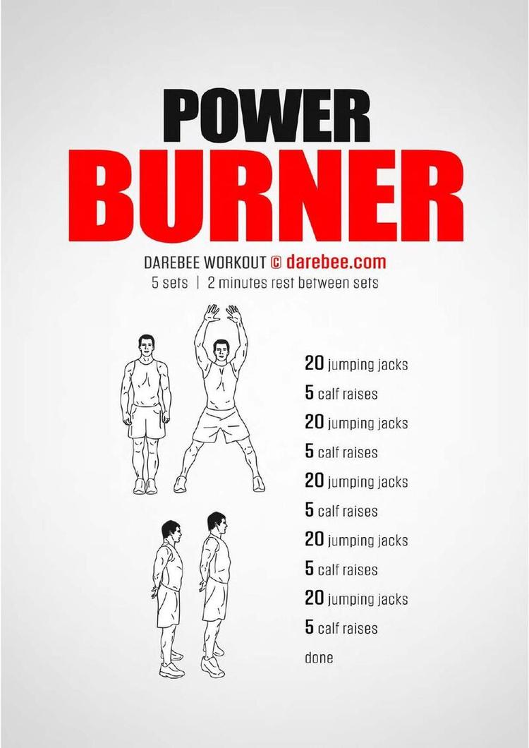 Power Burner workout poster
