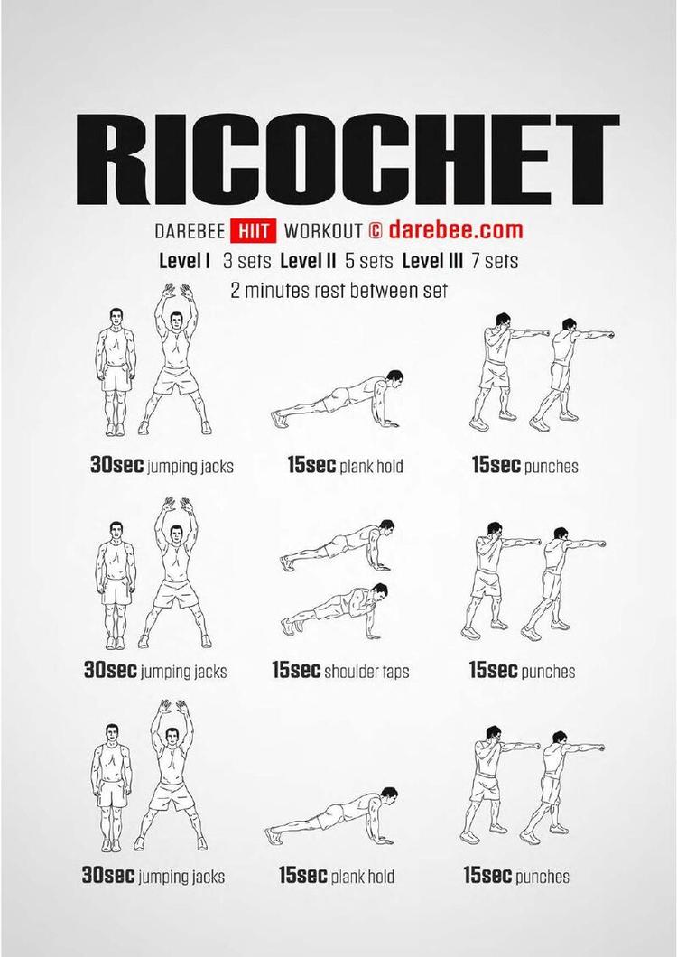 Ricochet workout poster