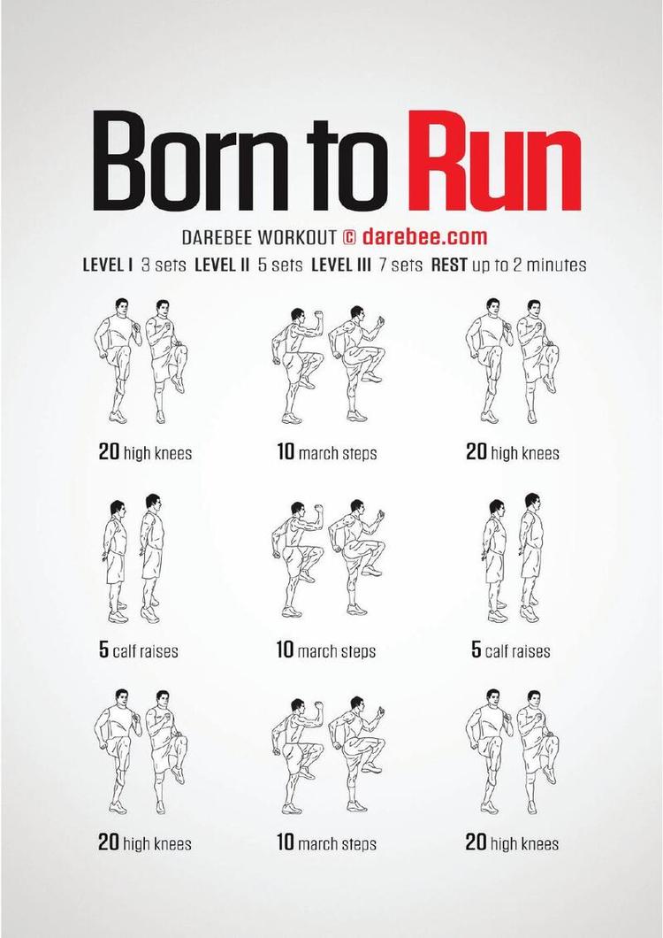Born To Run workout poster