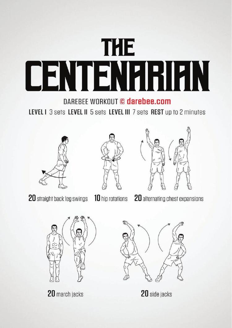 Centenarian workout poster