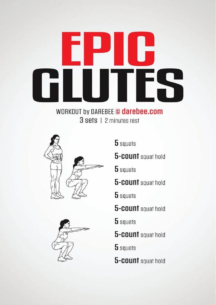Epic Glutes workout poster