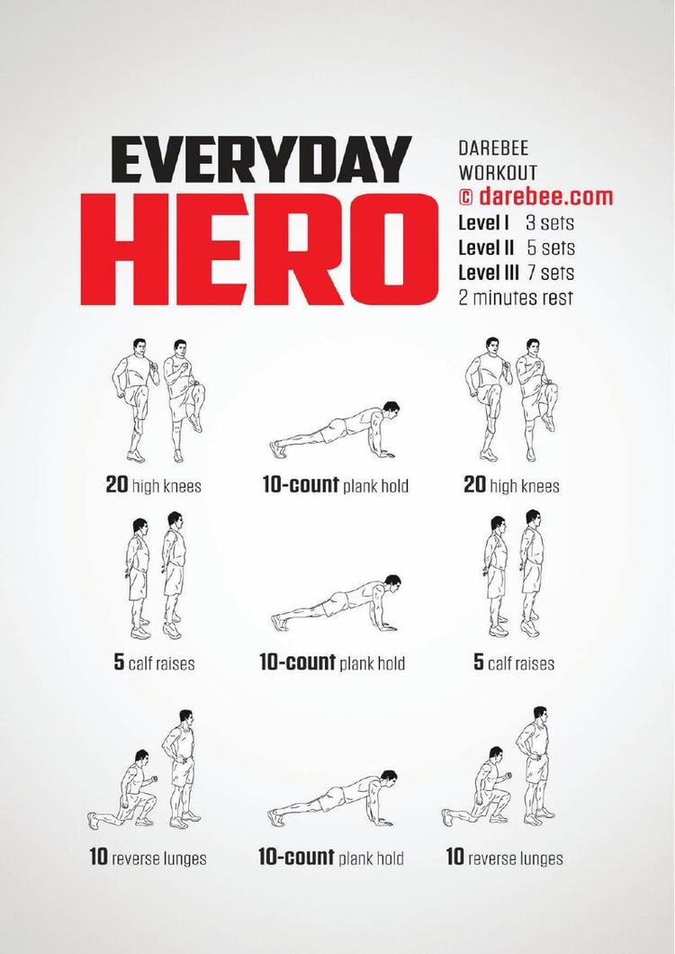Everyday Hero workout poster