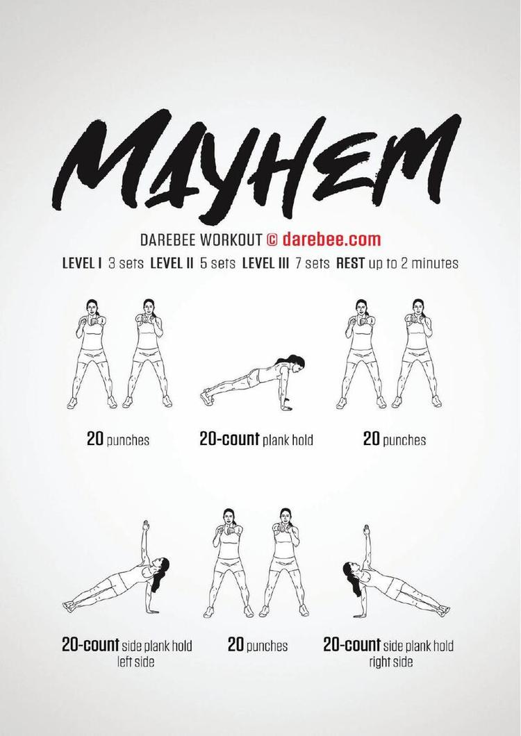 Mayhem workout poster