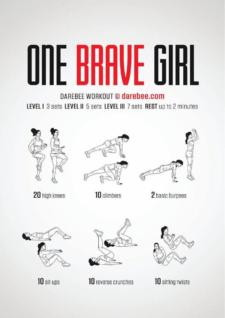 One Brave Girl workout poster