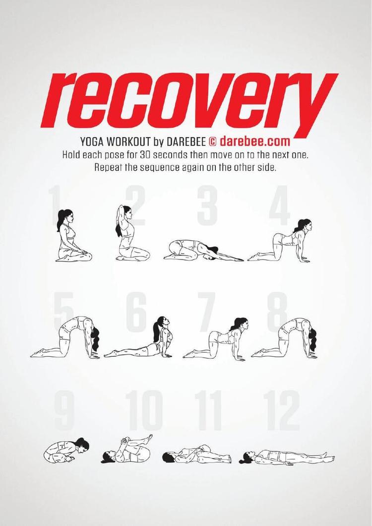 Recovery Yoga workout poster