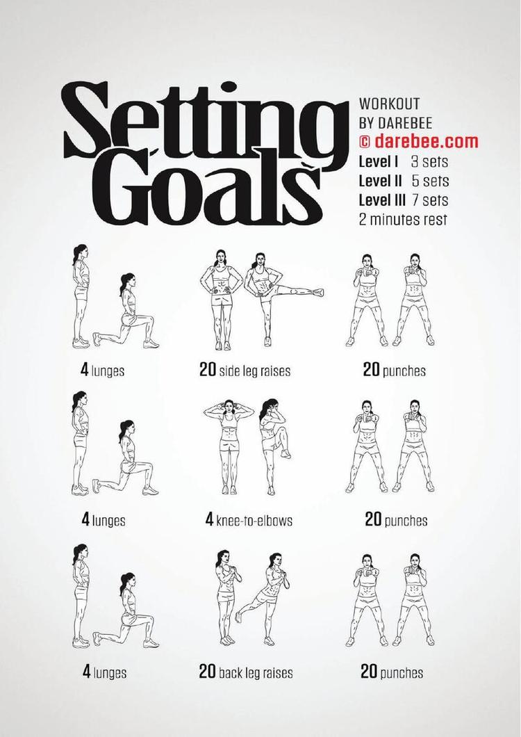 Setting Goals workout poster