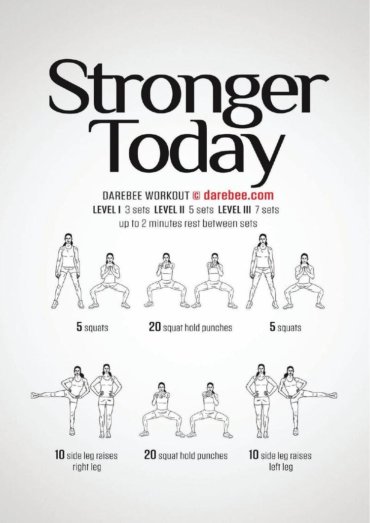 Stronger Today workout poster
